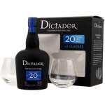 Dictador 20y 40% 0,7 l (dárkové balení 2 sklenice) – Zbozi.Blesk.cz