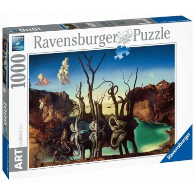 Ravensburger Dali: Labutě odrážející slony 1000 dílků – Zboží Mobilmania