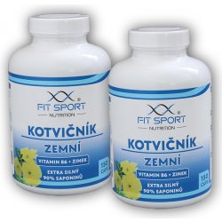 FitSport Nutrition Kotvičník zemní 90% + Vitamin B6 + Zinek 300 kapslí