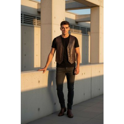 Pánská kožená vesta – Sleviste.cz