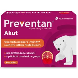 Preventan Akut s příchutí brusinek a grepu 30 tablet