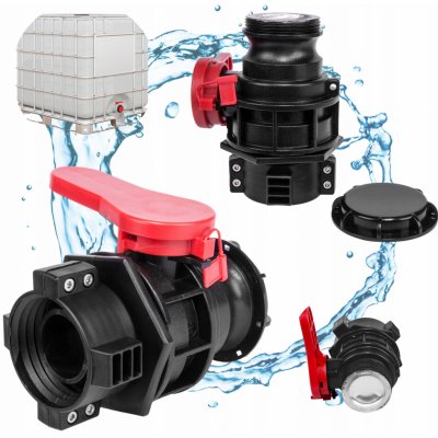 BRADAS Kulový ventil pro kontejner na vodu IBC, vstup S60x6 s vývodem Camlock Typ A 2" s uzávěrem BR-IBCS60F-BAVCGA – Hledejceny.cz