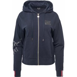 Emporio Armani EA7 dámské mikina TRAIN COSTA SMERALDA W HOODIE FZ 3RTM38TJKXZ1554 Tmavě modrá