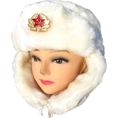 Ruská ušanka se znakem Tamara bílá – Zboží Mobilmania