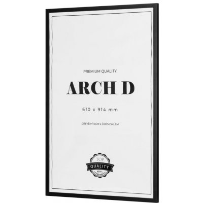 Černý dřevěný rám, 61x91cm, D0 – Zboží Živě