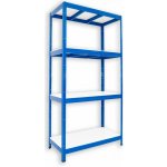 Biedrax Regál 35 x 75 x 180 cm 4 police modrý – Sleviste.cz