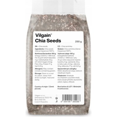 Vilgain Chia Seeds 250 g – Hledejceny.cz
