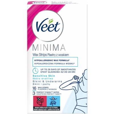 Veet Wax Strips voskové depilační pásky pro citlivou pokožku 16 Ks – Hledejceny.cz