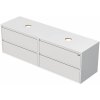 Koupelnový nábytek Emmy Design EMMY 160 cm bílá/bílá se čtyřma zásuvkami, pro umyvadla na desku (A0536/A0536)