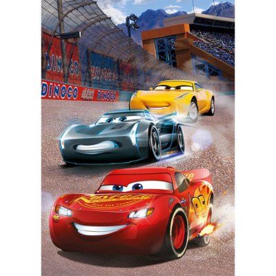 Dino WD Cars3: Vítězné kolo neon 100 dílků – Zboží Mobilmania