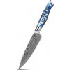 Kuchyňský nůž UG Grill Nůž Utility 13,3 25 cm Damašková ocel 67 oceánská modrá pryskyřice