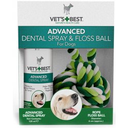 Vet’s Best Advanced Dental Spray & Rope Ball Kit dentální sprej lanko pro psy 120ml