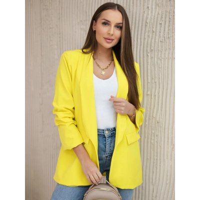Dámské elegantní sako ve žluté 9709 – Zboží Dáma