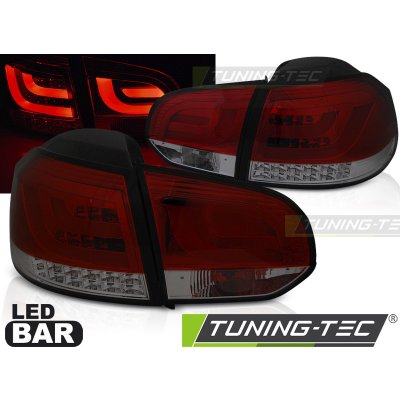 Zadní světla VW Golf VI 08- - kouřové/červené LED BAR – Zboží Mobilmania