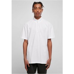 Boxy Zip Pique Tee white