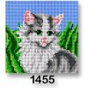 Vyšívací předloha Stoklasa Vyšívací předloha, obrázek na vyšívání 70246/1455, kočka 1, šedo-zelená, 15x15cm