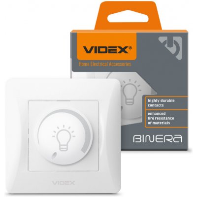 Stmívač LED 200W 10A pro povrchovou montáž BINERA VIDEX, bílý – Hledejceny.cz