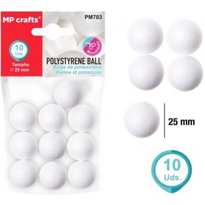 MP Polystyrénové koule 2,5 cm 10 ks 587944 – Sleviste.cz
