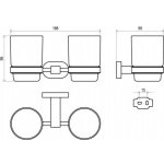 RAVAK Chrome CR 220 dvojdržák se dvěma pohárky sklo X07P189 – Zboží Dáma