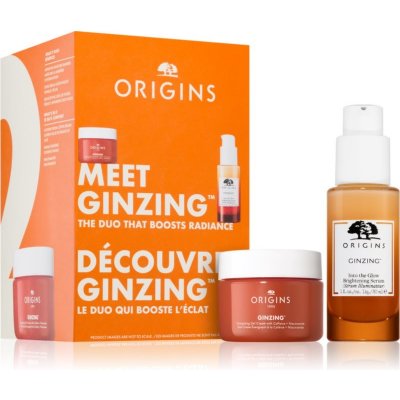 Origins Meet Ginzing™ GinZing Into the Glow Brightening Serum rozjasňující pleťové sérum 30 ml + Ginzing Gel Cream with Caffeine + Niacinamide hydratační krém-gel s rozjasňujícím účinkem 30 ml – Zboží Mobilmania