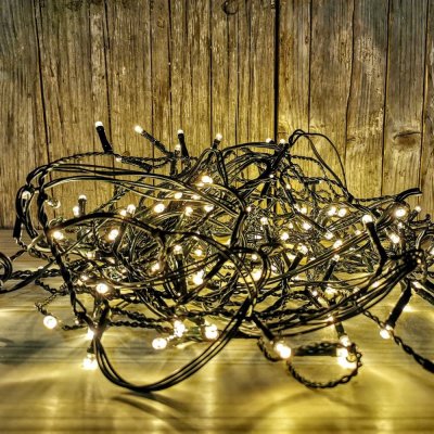 M.A.T. osvětlení vánoční 7m 96LED teplá bilý 8 funkcí zelený IP44 – Hledejceny.cz