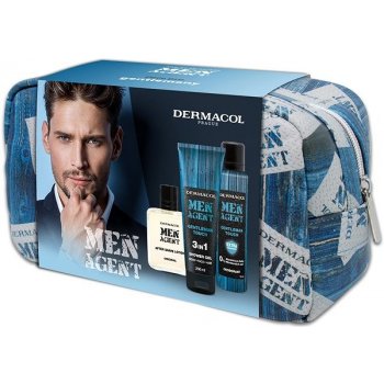 Dermacol Men Agent Gentleman Touch sprchový gel 250 ml + deospray 150 ml + voda po holení 100 ml + etue pro muže dárková sada