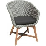 Sunfun Pauline Zahradní křeslo, 70 x 62 x 80 cm, dřevo, hliník, PE ratan, polyester, šedé, antracit 1302497 – Hledejceny.cz