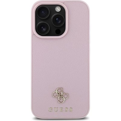 Guess PU Grained 4G Small Metal Logo MagSafe pro iPhone 16 Pro Max Pink – Zboží Mobilmania