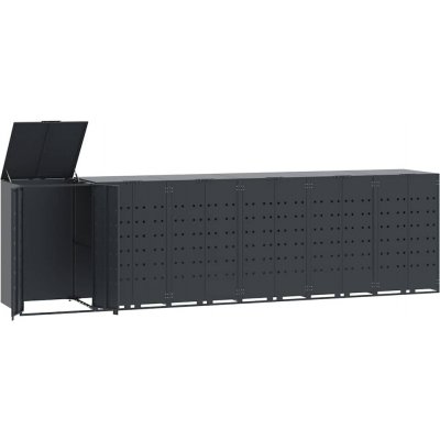 vidaXL Box na odpadky pro 6 tun antracit 414x79x117 cm ocelový – Zboží Dáma