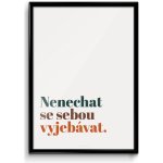 Motivační plakát (obraz) česky Nenechat se sebou vyjednávat. Číča v kleci – Zbozi.Blesk.cz