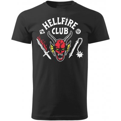 Dětské tričko Stranger Things Hellfire Club černá – Sleviste.cz