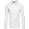 Pánská Košile Dstreet pánská košile se vzory a dlouhým rukávem bílá DX2452