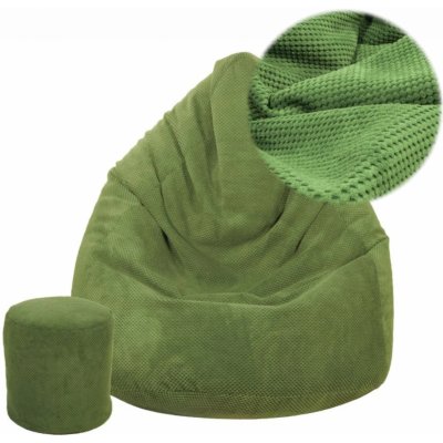 JAKS sedací pytel s podnožkou zelený – Hledejceny.cz