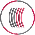 VIRTUFIT Fitness Hula Hoop - 100 cm - 1,2 kg šedo-červená – Sleviste.cz