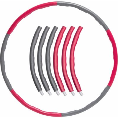 VIRTUFIT Fitness Hula Hoop - 100 cm - 1,2 kg šedo-červená – Sleviste.cz