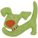 Efie zelená pejsek BIO bavlna mazlíček s chrastítkem
