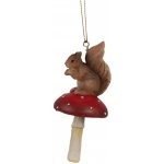 Závěsná dekorace veverka na muchomůrce 4*4*9 cm Clayre & Eef – Hledejceny.cz