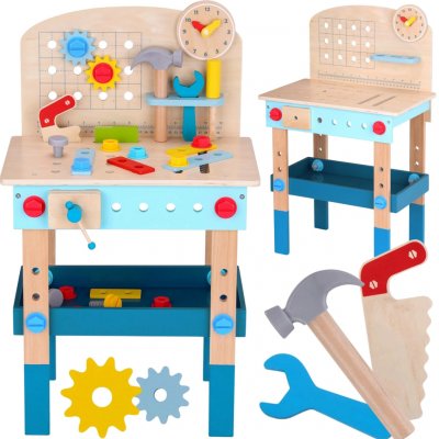 Tooky Toy Pracovní stůl s nářadím a hodinami 45 ks – Zboží Mobilmania