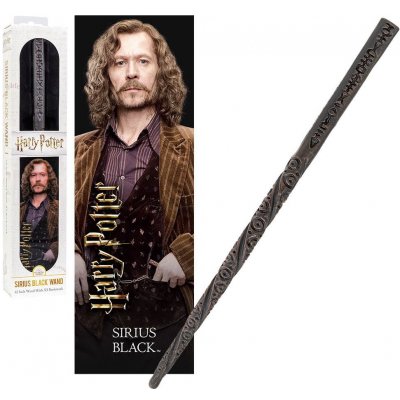 CurePink Replika hůlky s knižní záložkou Harry Potter Sirius Black 30 cm NOB6326]