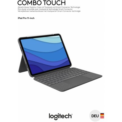 Logitech Combo Touch ochranný kryt s klávesnicí Apple iPad Pro11 1. 2. 3. generace DE doprodej 920-010142 – Sleviste.cz