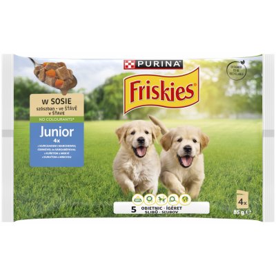 Friskies Vitafit Junior Multipack krmivo pro psy v omáčce 4 x 85 g – Sleviste.cz