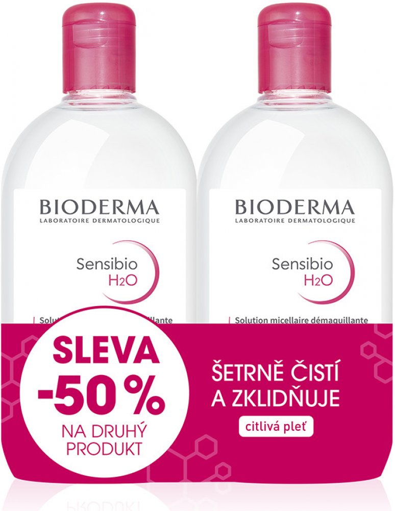Bioderma Sensibio H2O micelární voda 2 x 500 ml dárková sada | Srovnanicen. cz