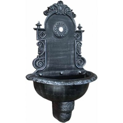 ALVI Zahradní umyvadlo/ VÝLEVKA z lehké slitina, sada - STŘÍBRNÁ patina Zahradí umyvadlo: Bez kohoutku – Zboží Dáma