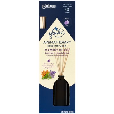 Glade Vonné tyčinky s vůní levandule a santalového dřeva Aromatherapy Reed Moment of Zen 80 ml