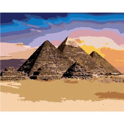 Zuty malování Podle čísel Egypt Pyramidy 40 x 50 Cm Plátno – Hledejceny.cz
