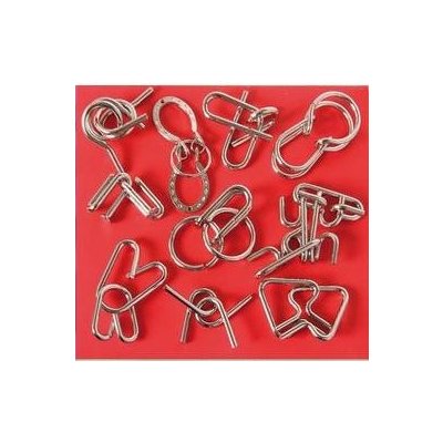 Hlavolamy drátové deset drobných sada červená – Zboží Mobilmania