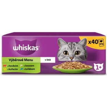 Whiskas výběrové menu v želé 40 x 85 g