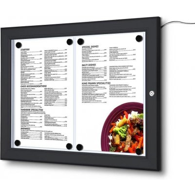 Jansen Display MENU vitrina s LED osvětlením 2 x A4