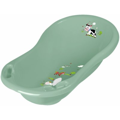 KEEEPER Dětská vanička 84cm Funny Farm se zátkou Zelená – Sleviste.cz