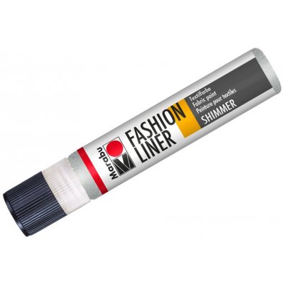Marabu Fashion liner stříbrný třpytivý 25 ml – Hledejceny.cz